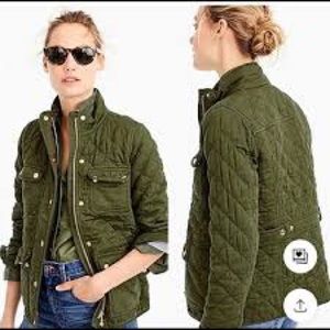 J Crew Quilted Downtown Field Jacket sz M